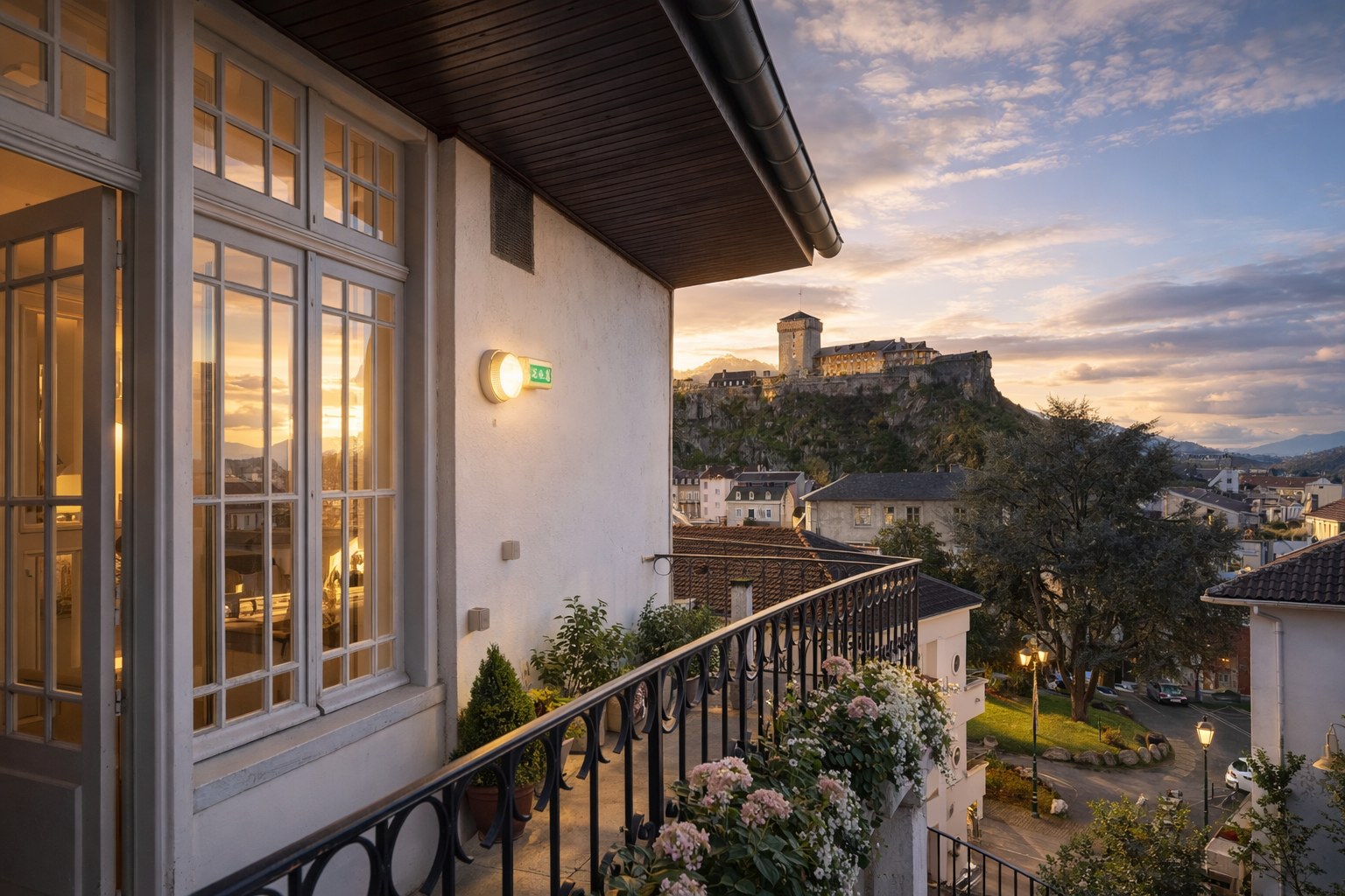 Vue sur le château fort de Lourdes