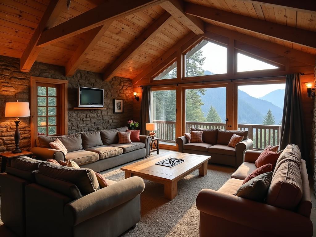 Salon convivial du gîte